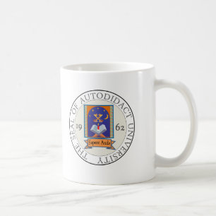 Autodidaktuniversiteten förseglar kaffemugg