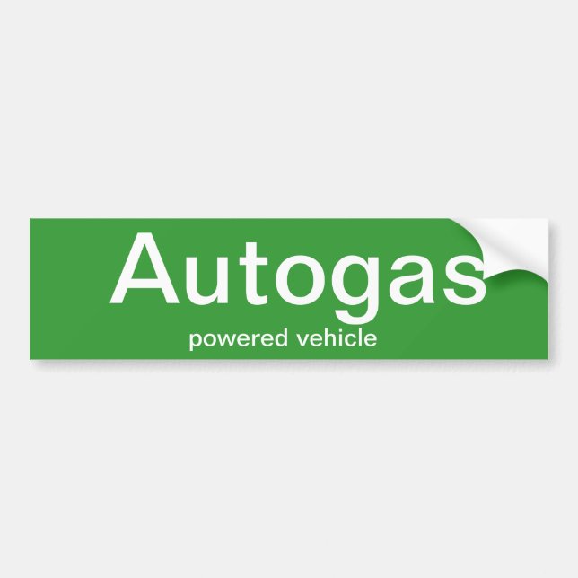 Autogas drev fordon - bildekal (Framsidan)