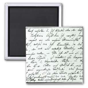 Autograf brev från Franz Schubert Magnet