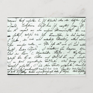 Autograf brev från Franz Schubert Vykort