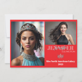 Autograf-komp för Gräns Skönhetstävling Essentials Inbjudningar