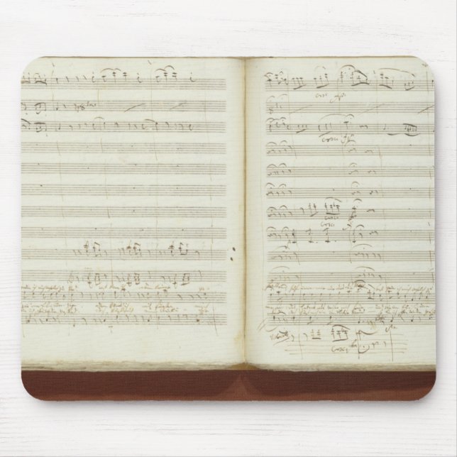 Autografen kopierar av 'den magiska Flute'en Musmatta (Framsidan)