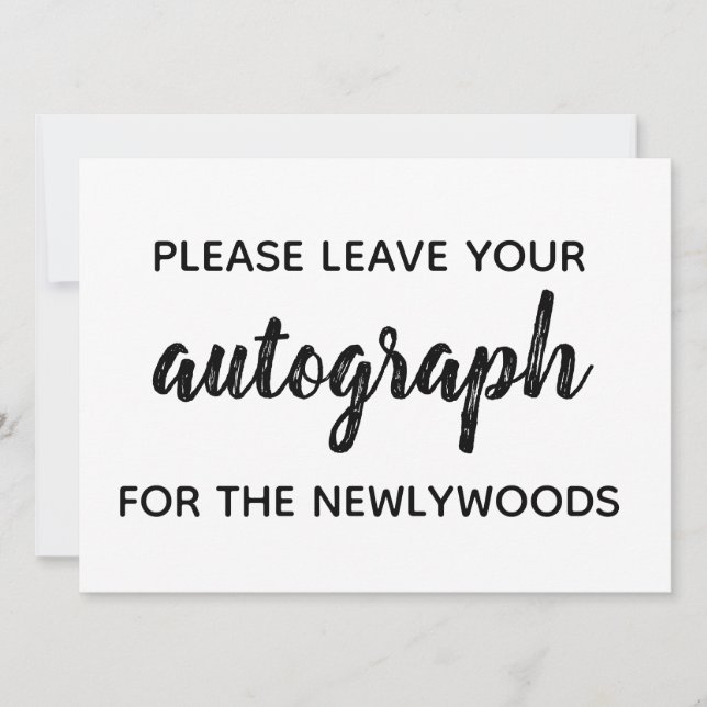 "autografer" från gäst bok inbjudningar (Framsida)