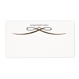 Autograferad av författarbokskylt fraktsedel