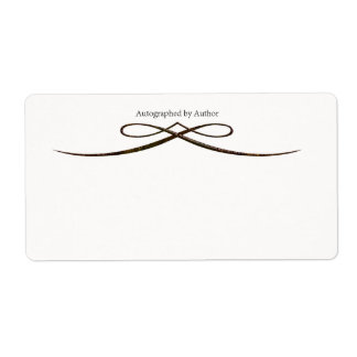 Autograferad av författarbokskylt fraktsedel