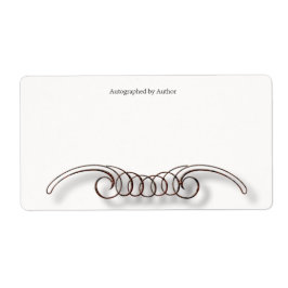 Autograferad av författarbokskylt fraktsedel