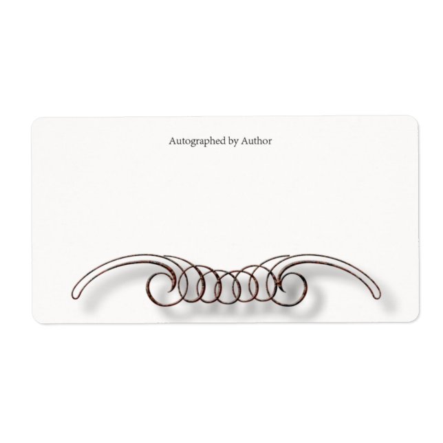 Autograferad av författarbokskylt fraktsedel (Framsidan)