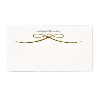 Autograferad av författarbokskylt fraktsedel