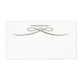 Autograferad av författarbokskylt fraktsedel
