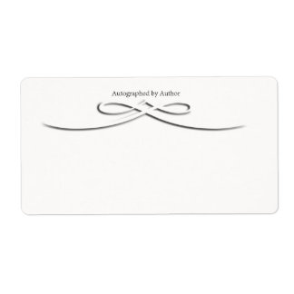 Autograferad av författarbokskylt fraktsedel
