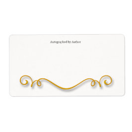 Autograferad av författarbokskylt fraktsedel