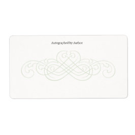 Autograferad av författarbokskylt fraktsedel