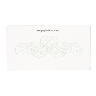 Autograferad av författarbokskylt fraktsedel