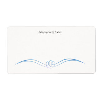 Autograferad av författarbokskylt fraktsedel