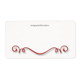 Autograferad av författarbokskylt fraktsedel