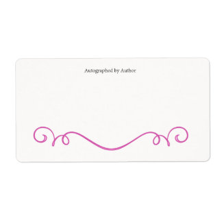 Autograferad av författarbokskylt fraktsedel
