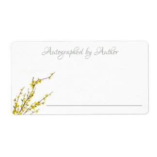 Autograferad av författare | Gula blommor bokmärke Fraktsedel