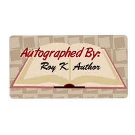 Autograferad med Anpassningsbarnas etiketter Fraktsedel