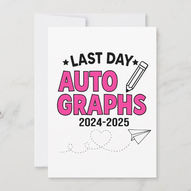 Autograferna 2024-2025 Studenten i fjol Inbjudningar (Framsida)