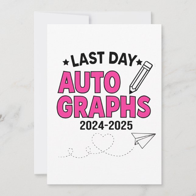 Autograferna 2024-2025 Studenten i fjol Julkort (Framsida)