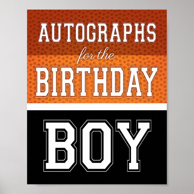 AUTOGRAFI FÖR BIRTHDAY BOY-Skriv ut Poster (Framsidan)