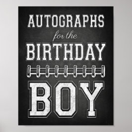 AUTOGRAFI FÖR BIRTHDAY BOY-Skriv ut Poster