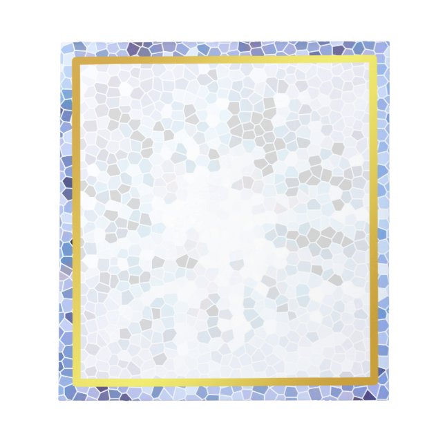 Autografi över guld Faux Boarder Marble Photo ram Anteckningsblock (Framsida)