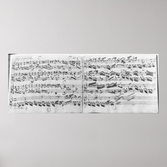 Autografi över partitan "Sei gegruesset" Poster (Framsidan)