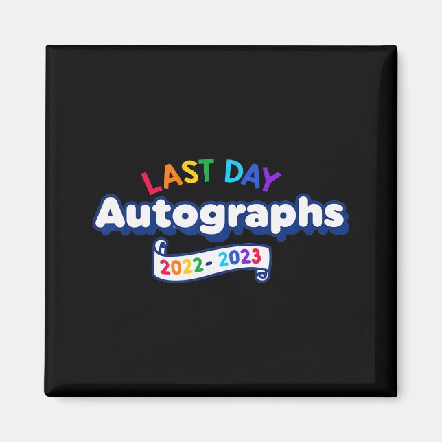 Autografier 2023 Kindergarten Teacher Graduatio Magnet (Framsidan)