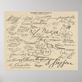 Autografier 2 för berömd poster