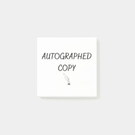 Autografisk kopia post-it block
