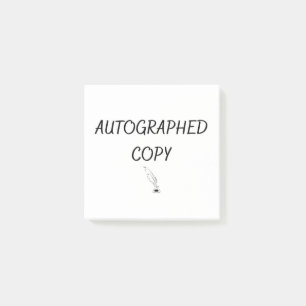 Autografisk kopia post-it block