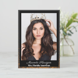 Autografkort för Bronze-Skönhetstävlingen vid midn Inbjudningar