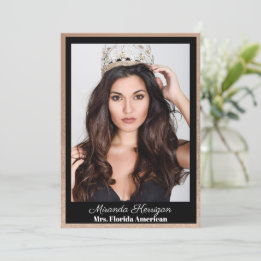 Autografkort för gyllene brons-Skönhetstävling Inbjudningar