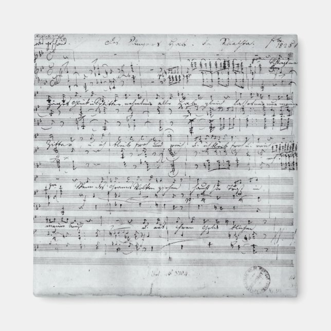 Autografpoäng för den ljugit Des Sangers Habe Magnet (Framsidan)