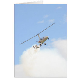 Autogyro under flygning hälsningskort