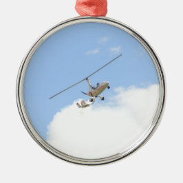 Autogyro under flygning julgransprydnad metall
