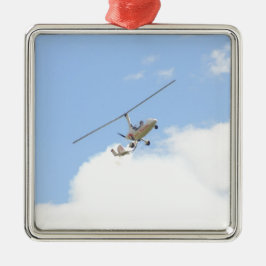 Autogyro under flygning julgransprydnad metall