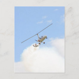Autogyro under flygning vykort