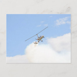 Autogyro under flygning vykort