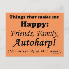 Autoharp gör mig Lycklig Vykort