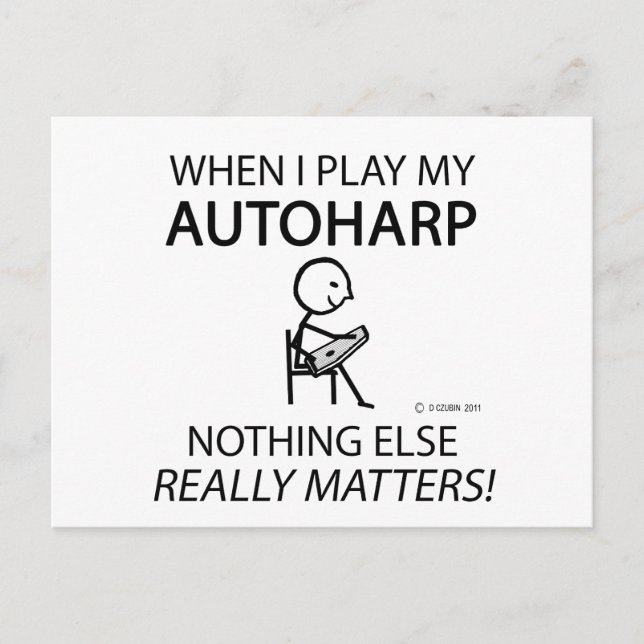 Autoharp Inget Annat Spelar Roll Vykort (Framsida)