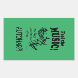 Autoharp känner igen den rektangulära musiksymbole rektangulärt klistermärke