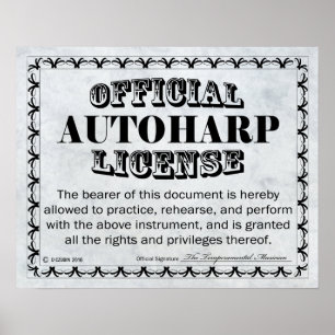 Autoharp-licens Poster