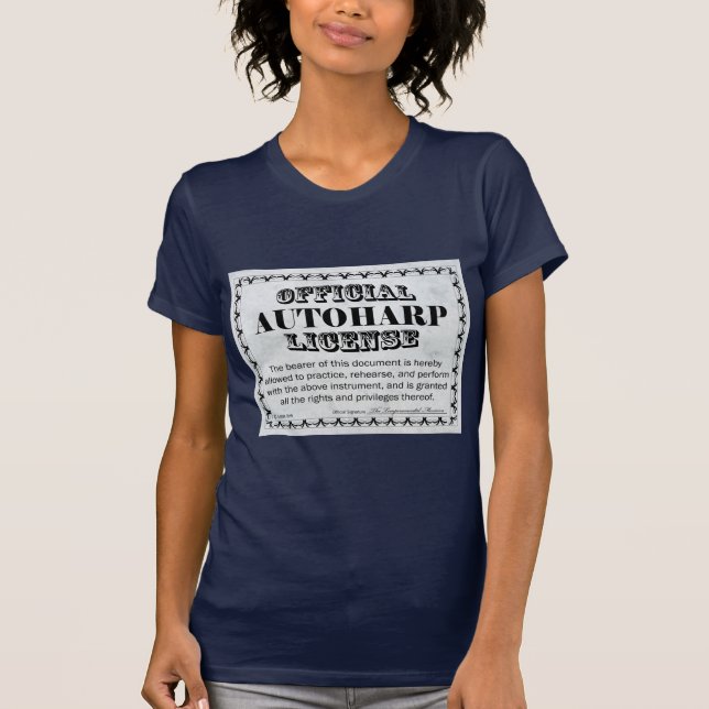 Autoharp-licens Tee Shirt (Framsida)
