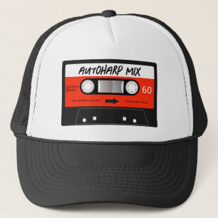 Autoharp Mixtape Retro Red Vintage Cassette-band Keps