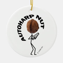 Autoharp Nöt! Julgransprydnad Keramik