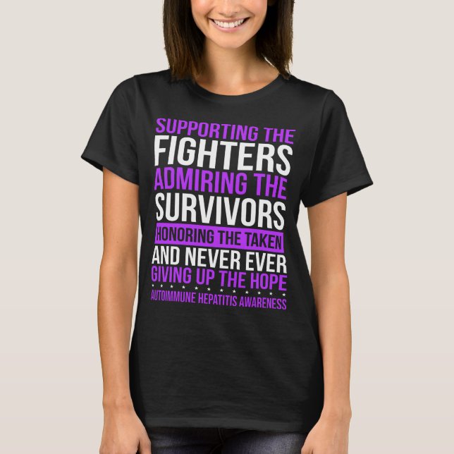 Autoimmun hepatit Survivor Hepatit Ribbon T Shirt (Framsida)