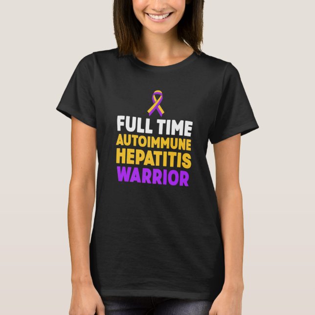 Autoimmun hepatit Survivor Warrior 17 T Shirt (Framsida)