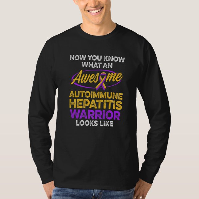 Autoimmun hepatit Survivor Warrior 24 T Shirt (Framsida)